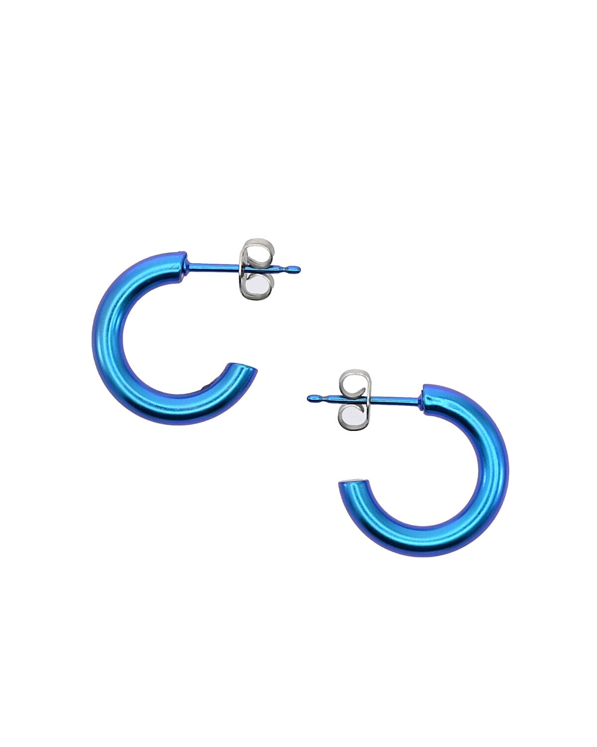 Blue anodized hoops