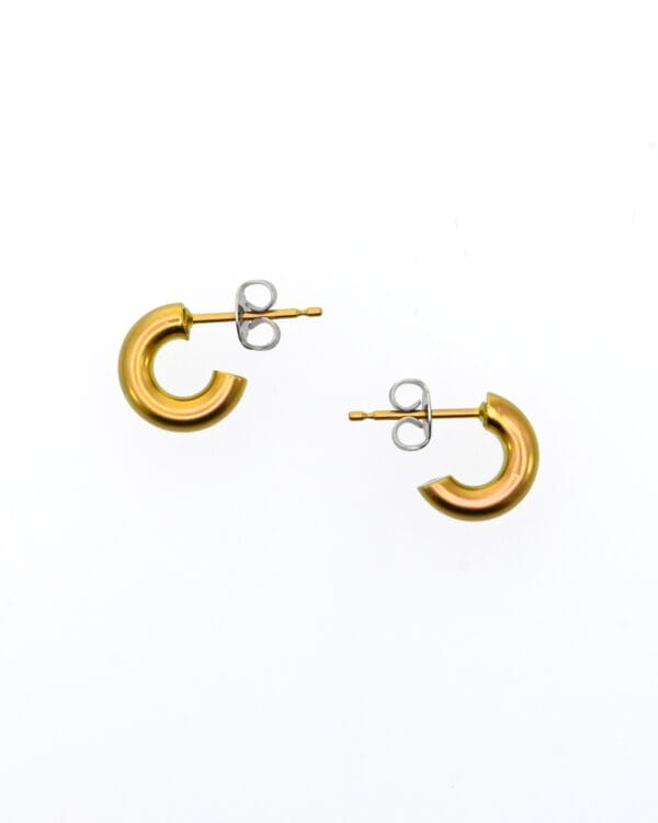 10mm Pure Titanium 3/4 Hoop Earrings - Classic Duo